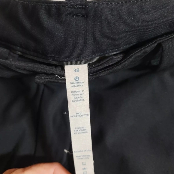 Lululemon Shorts Men Size 38 Commission  Hybrid Performance Stretch Black - Picture 8 of 9